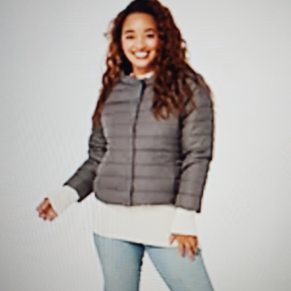 LOGO by LORI GOLDSTEIN  Bracelet Sleeve Puffer Jacket